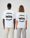 I ❤️ Being Single Unisex Baskılı T-Shirt