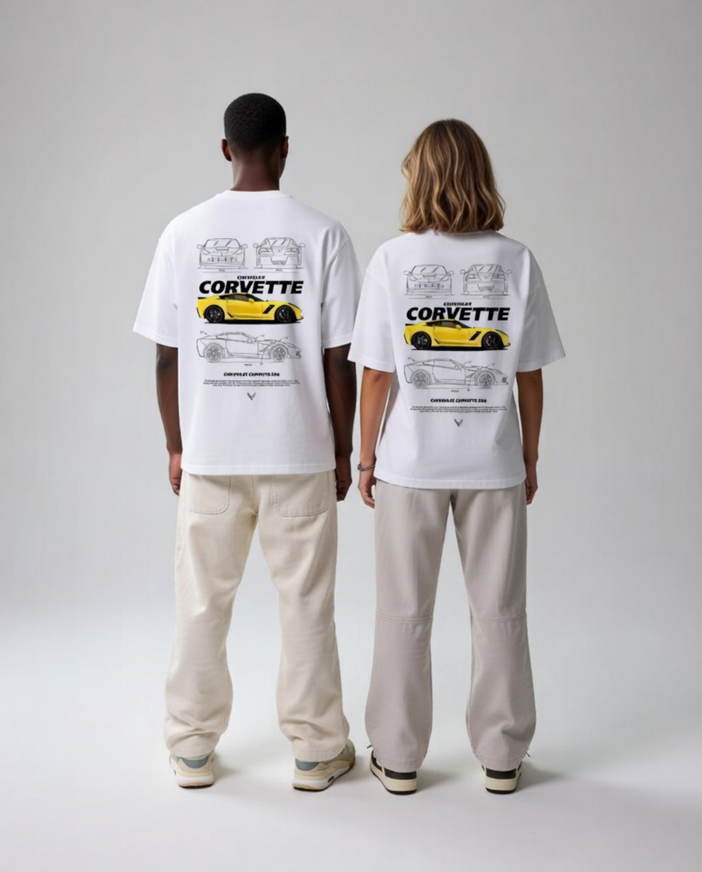 Corvette Unisex Baskılı T-Shirt