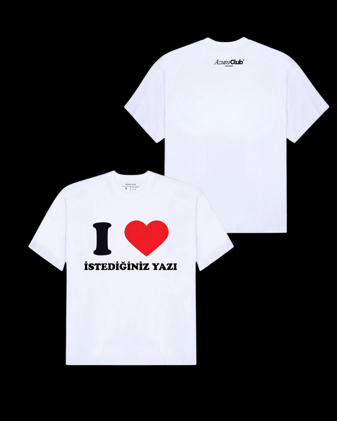 “I ❤️ ..” Kişiye Özel Baskılı Unisex T-Shirt
