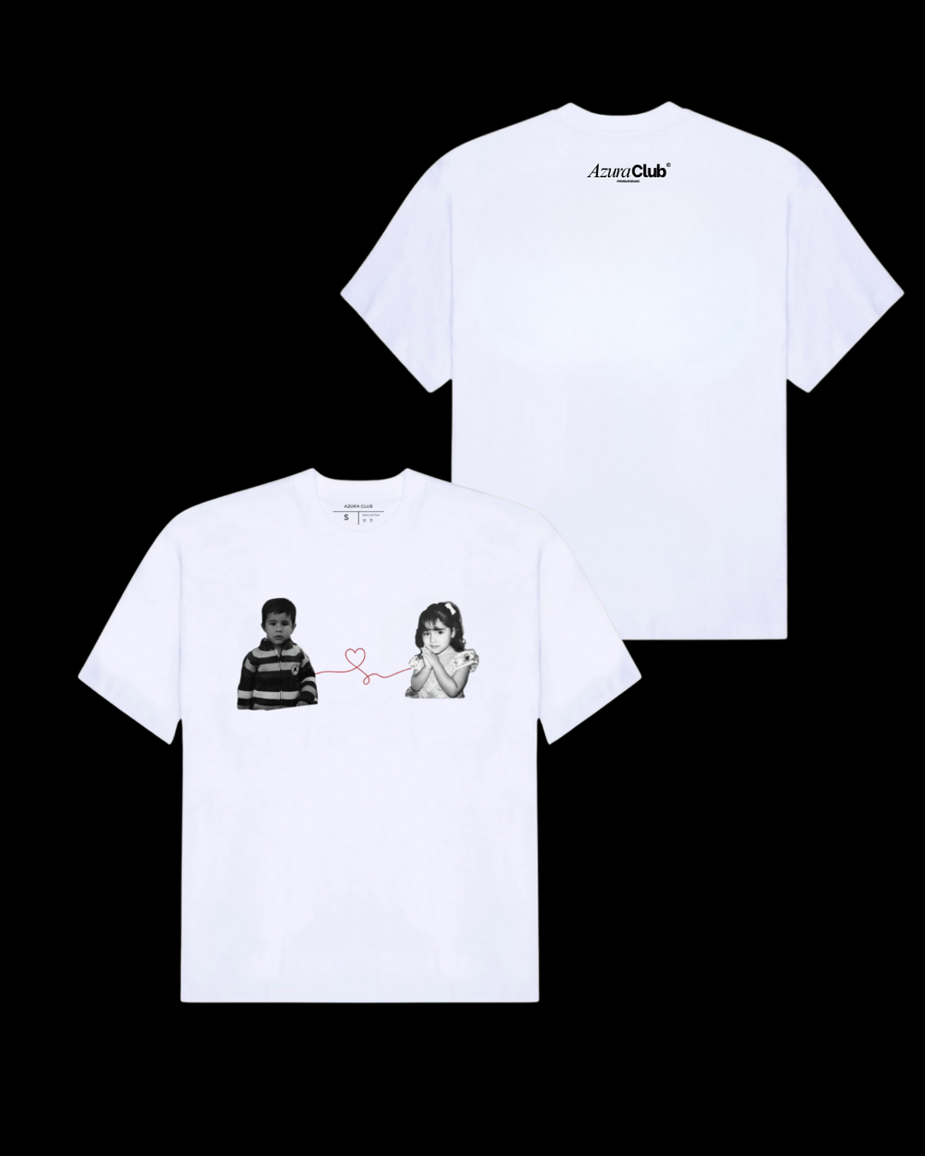 Kişiye Özel Çocukluk Fotoğraflı Kalp Unisex T-Shirt
