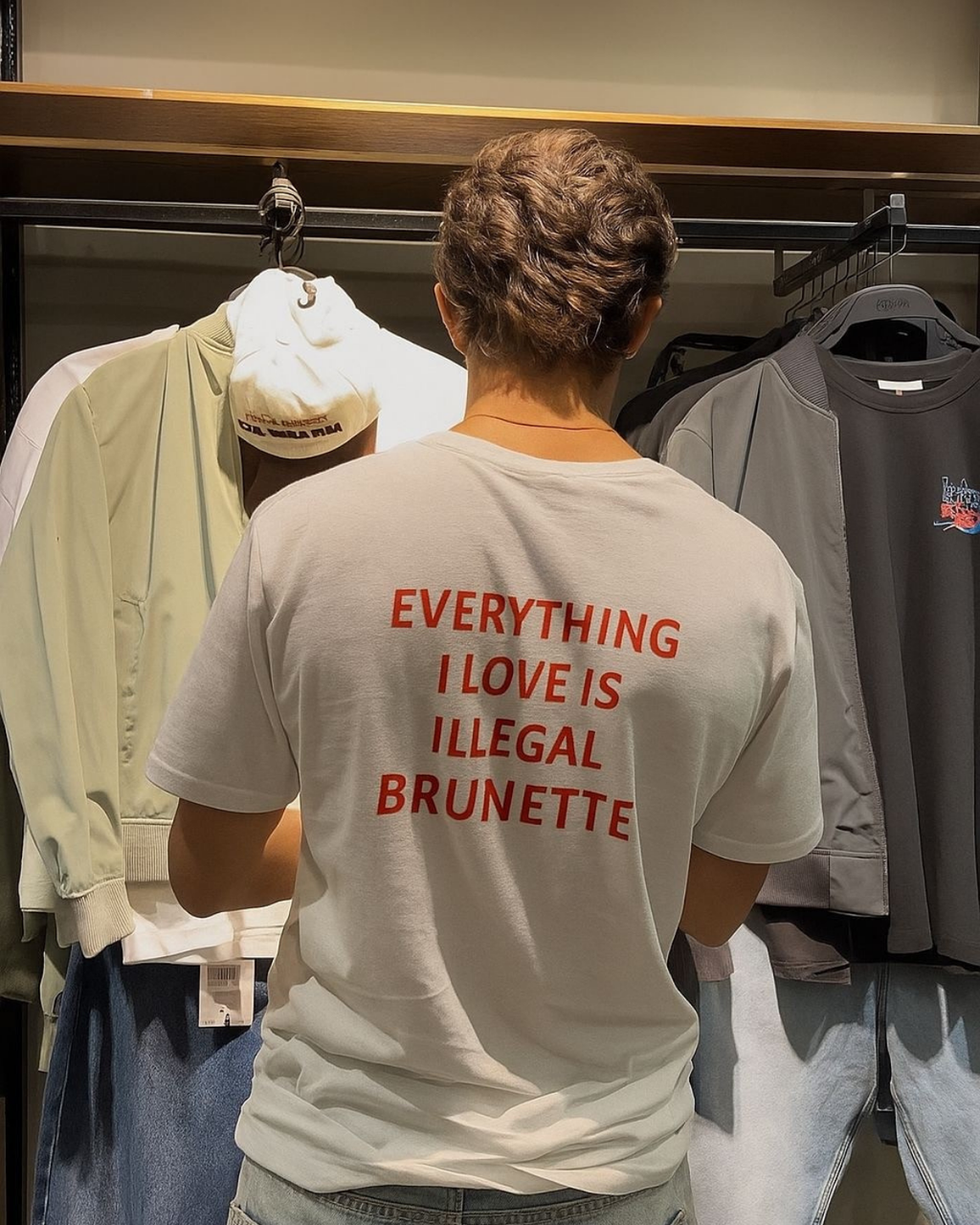 I Love Illegal Brunette Unisex T-Shirt