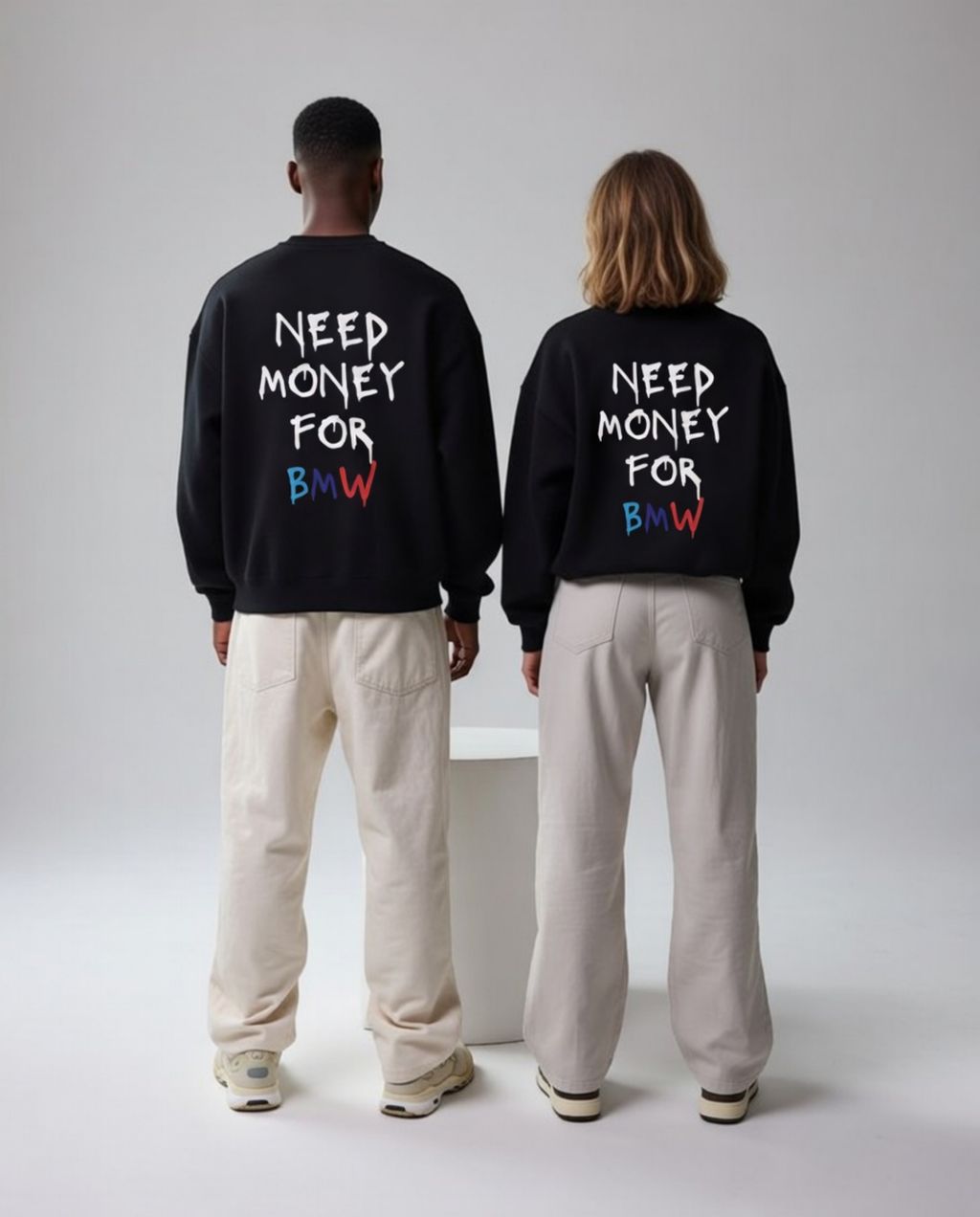 Need Money For BMW ⚫️🔵🔴 Unisex Baskılı Sweatshirt