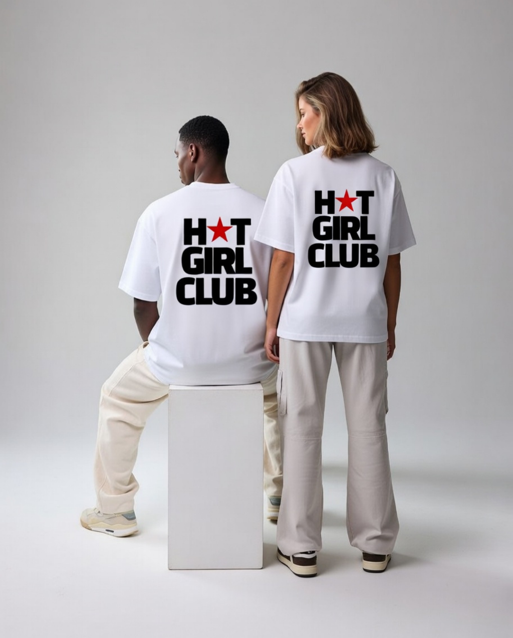 Hot Girl Club 👯‍♀️ Unisex Baskılı T-Shirt