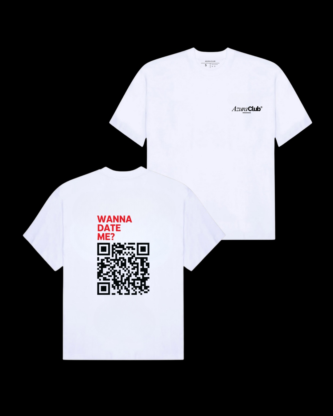 QR Kod Kişiselleştirilebilir Baskılı Unisex T-Shirt