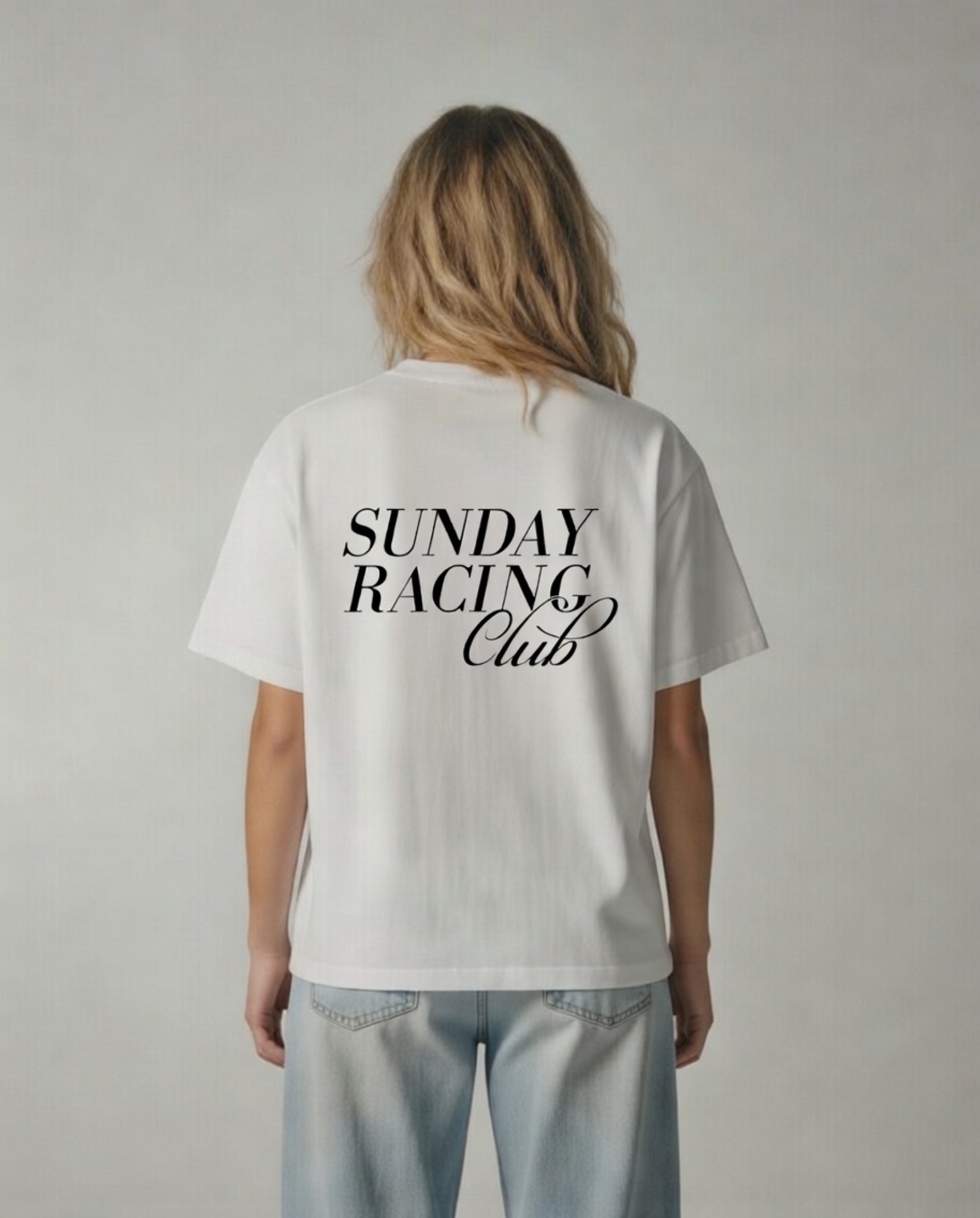 Sunday Racing Club Unisex Baskılı T-Shirt