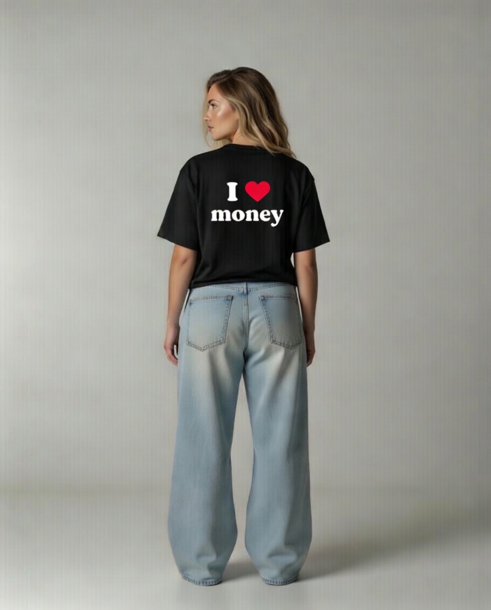 I Love Money Unisex Baskılı T-Shirt