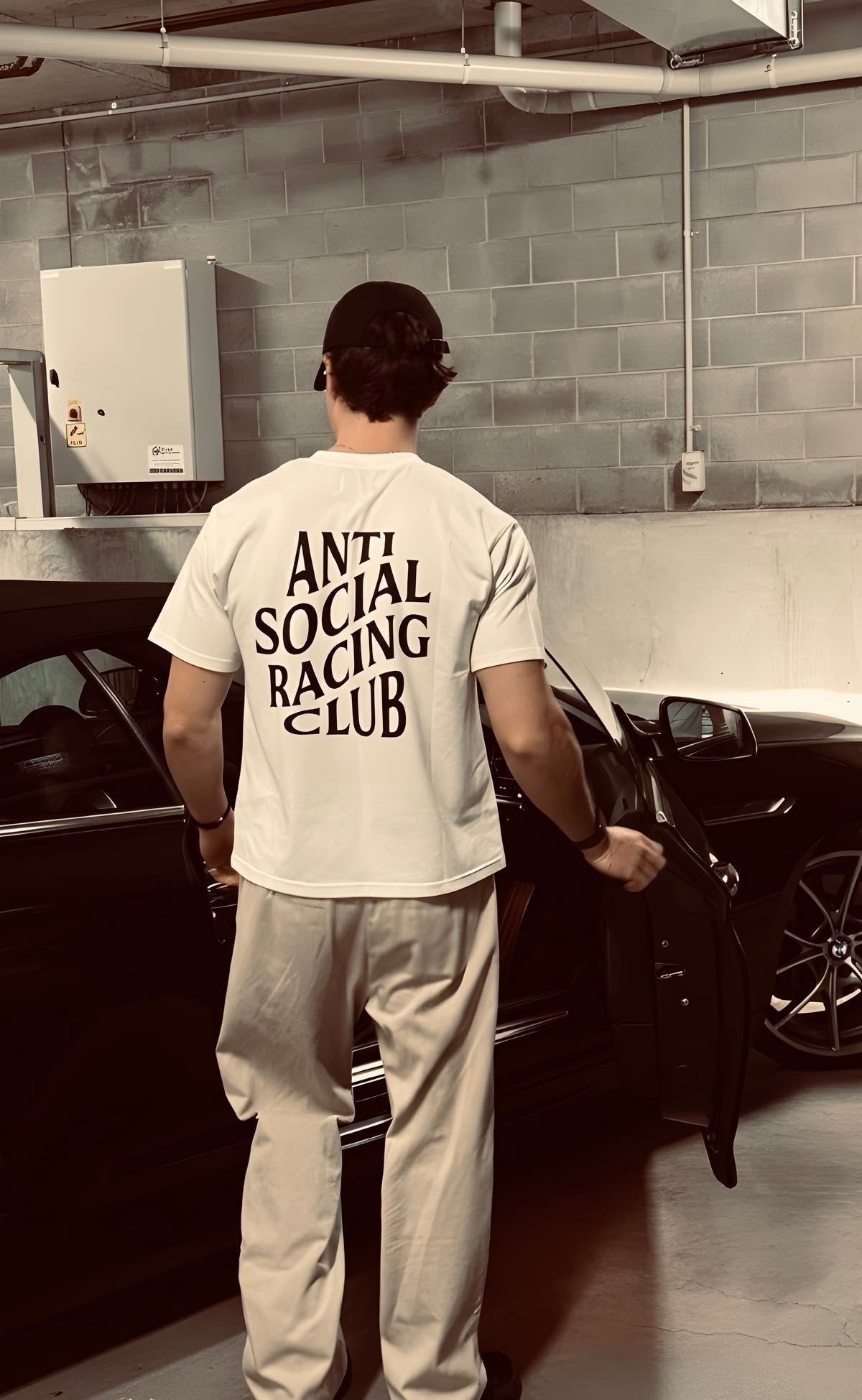 Anti Social Racing Club Unisex Baskılı T-Shirt