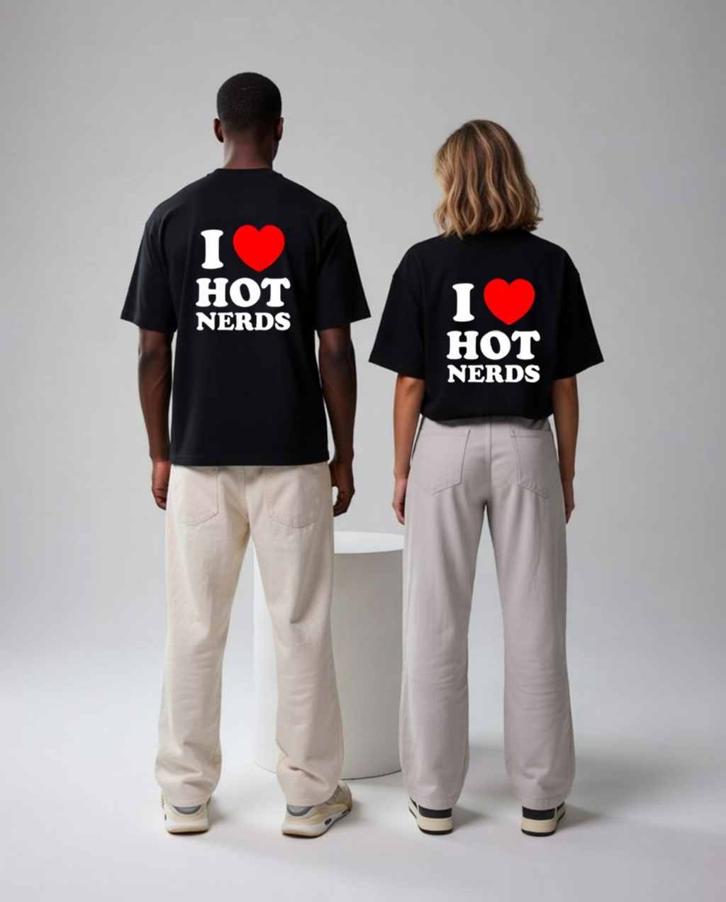 I Love Hot Nerds Unisex Baskılı T-Shirt