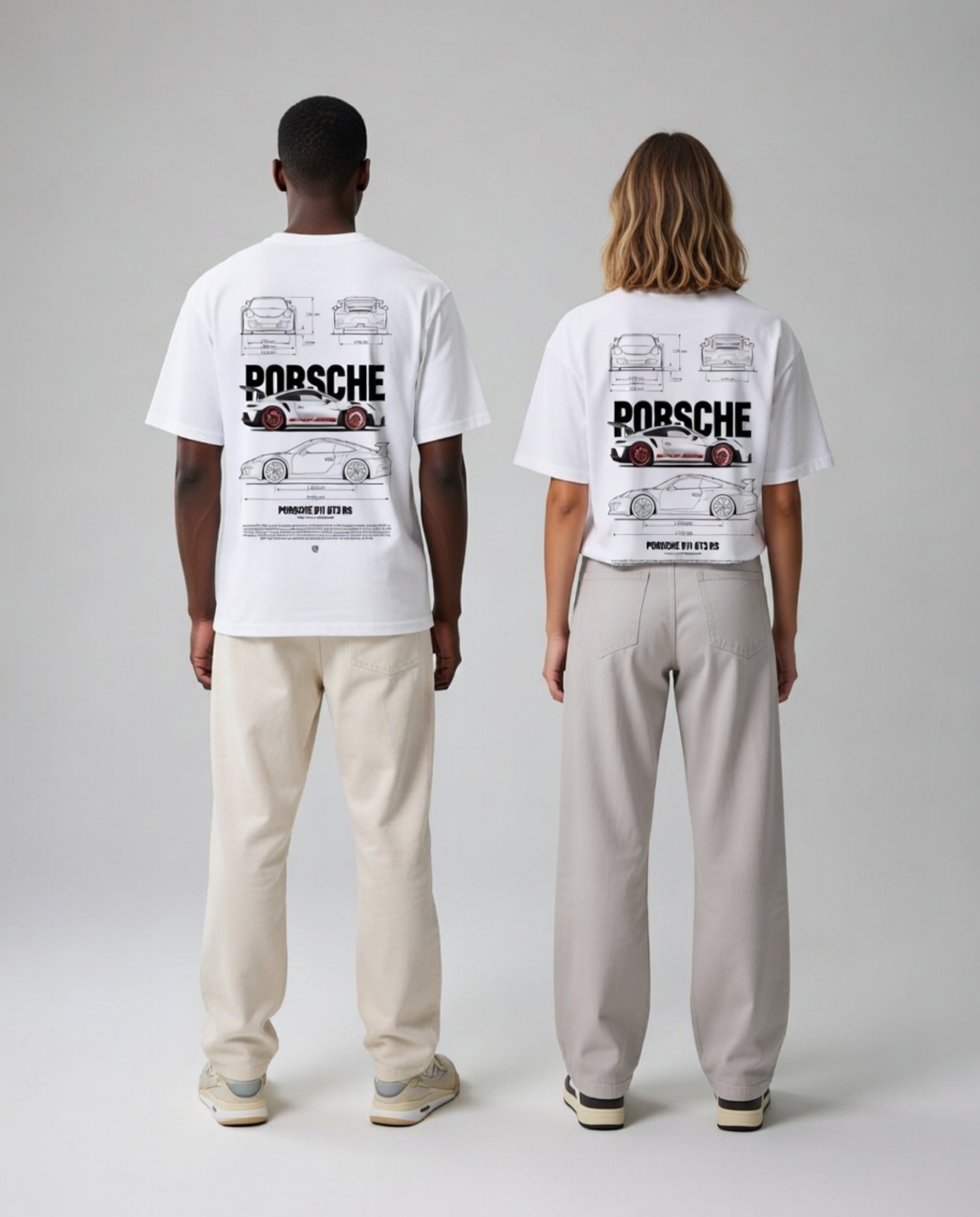 Porsche Unisex Baskılı T-Shirt