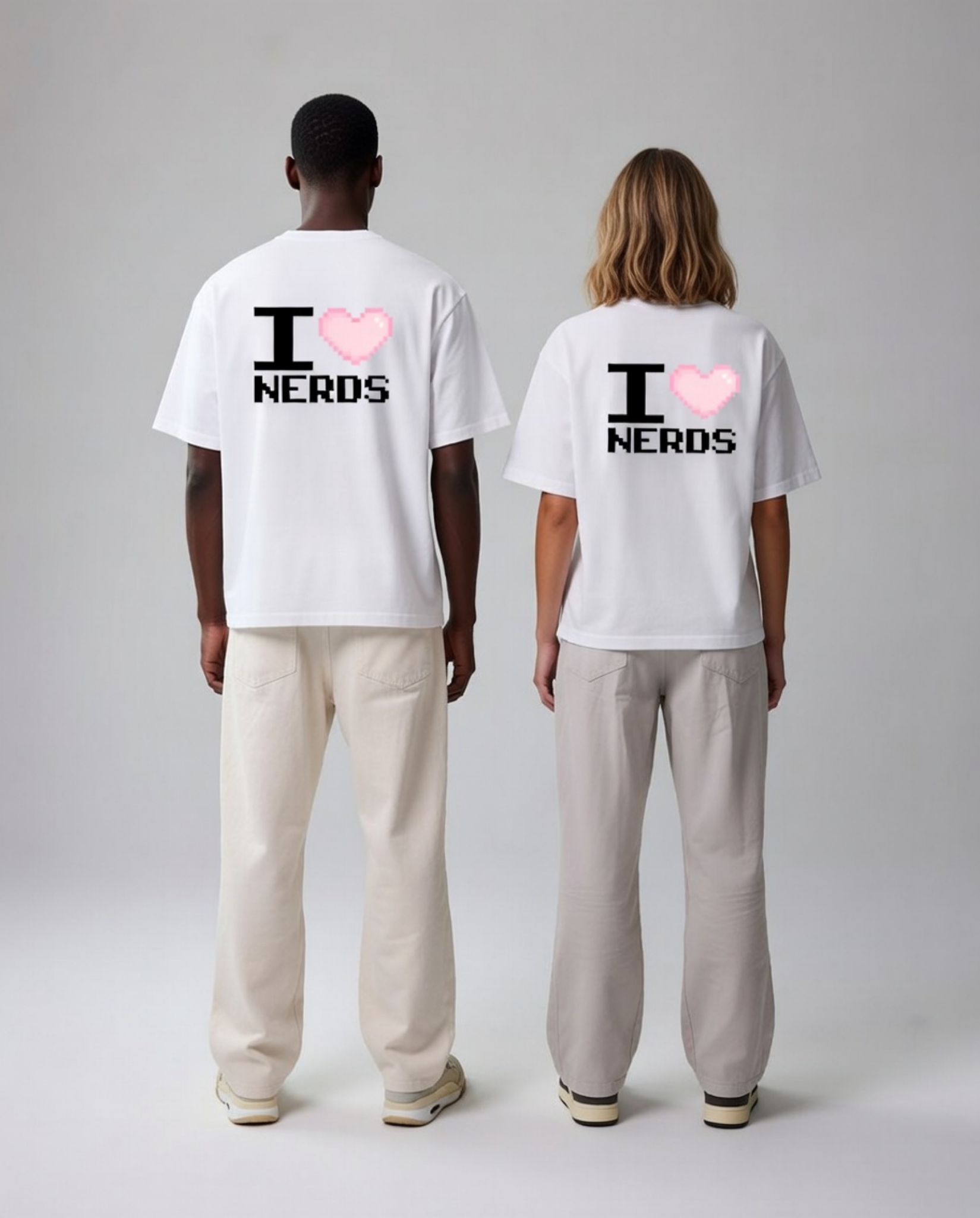 I Love Hot Nerds Unisex Baskılı T-Shirt