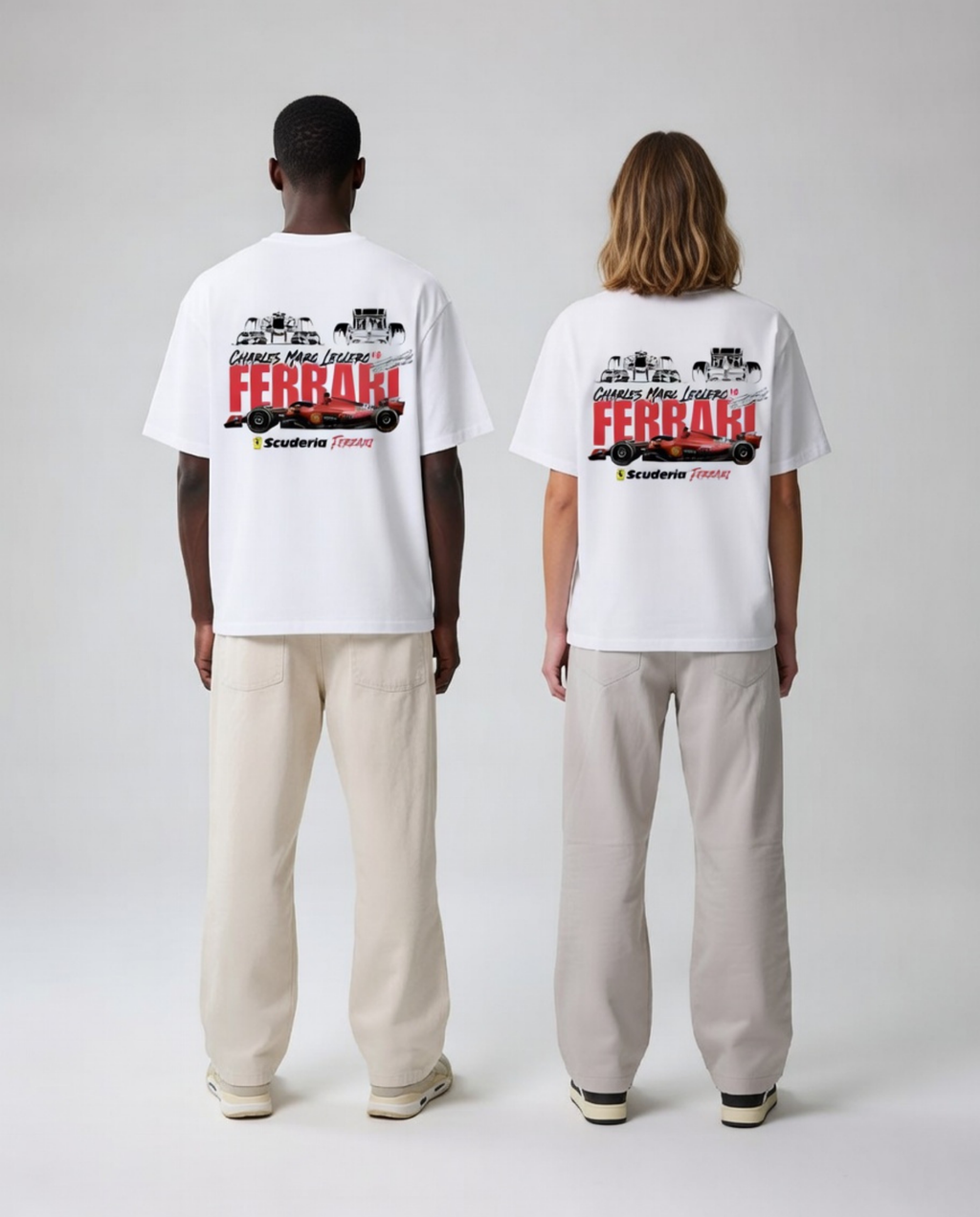 Ferrari F1 Unisex Baskılı T-Shirt