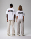 I Love My Hot Boyfriend Unisex Baskılı T-Shirt