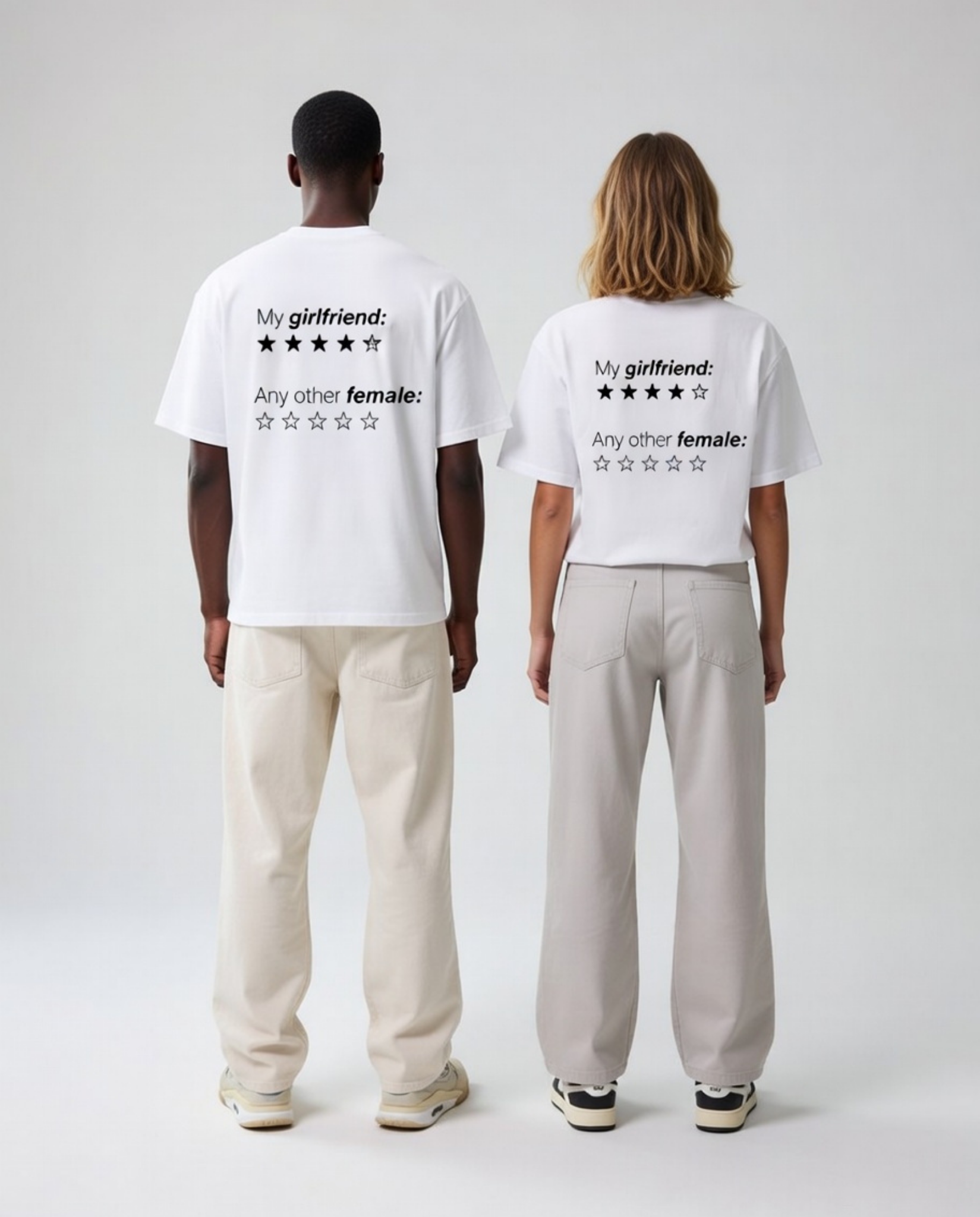 My Girlfriend 5 Stars Unisex Baskılı T-Shirt
