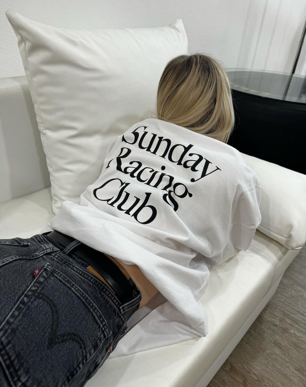Sunday Racing Club Unisex Baskılı T-Shirt
