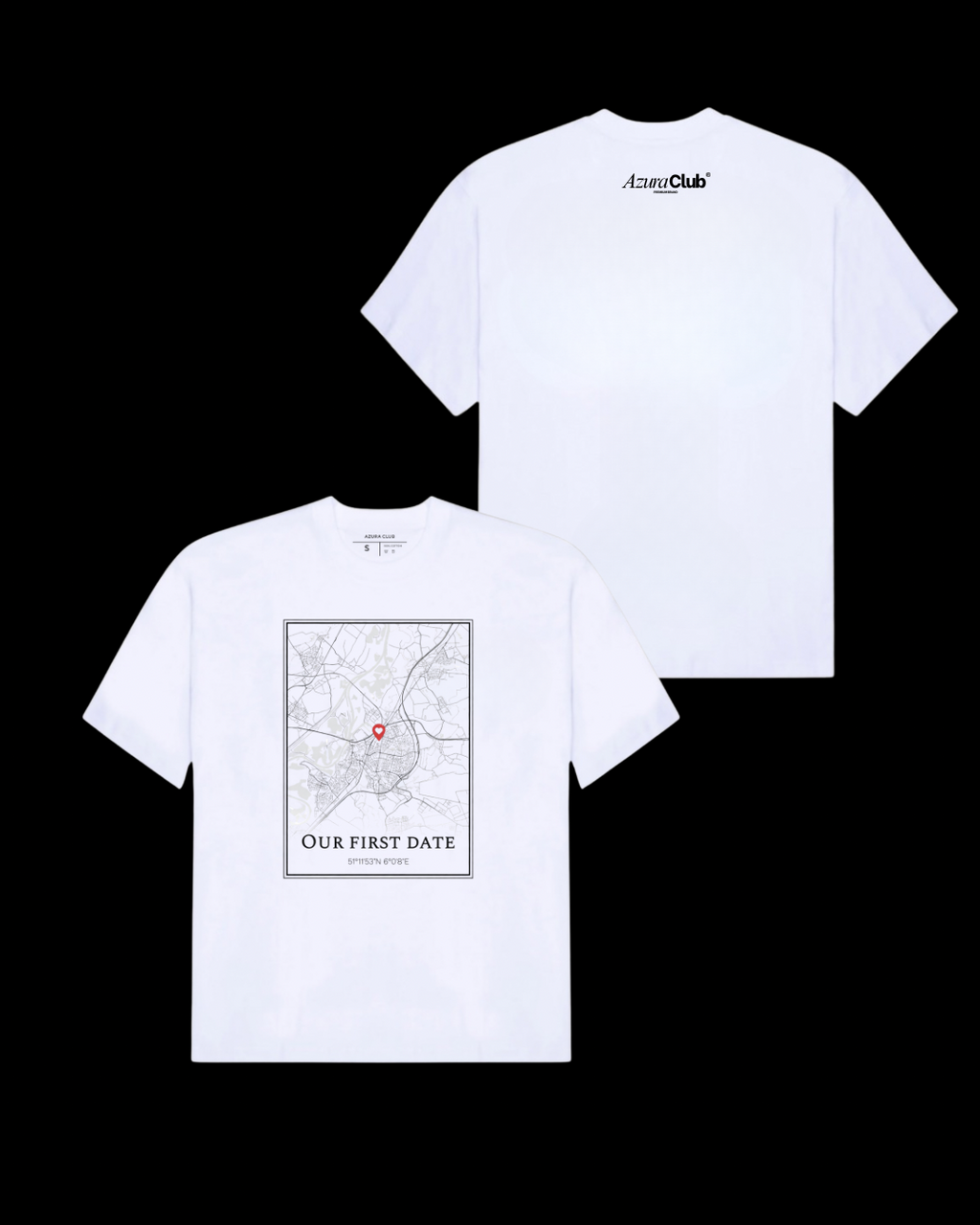 Tarih ve Koordinat Kişiye Özel Unisex T-Shirt