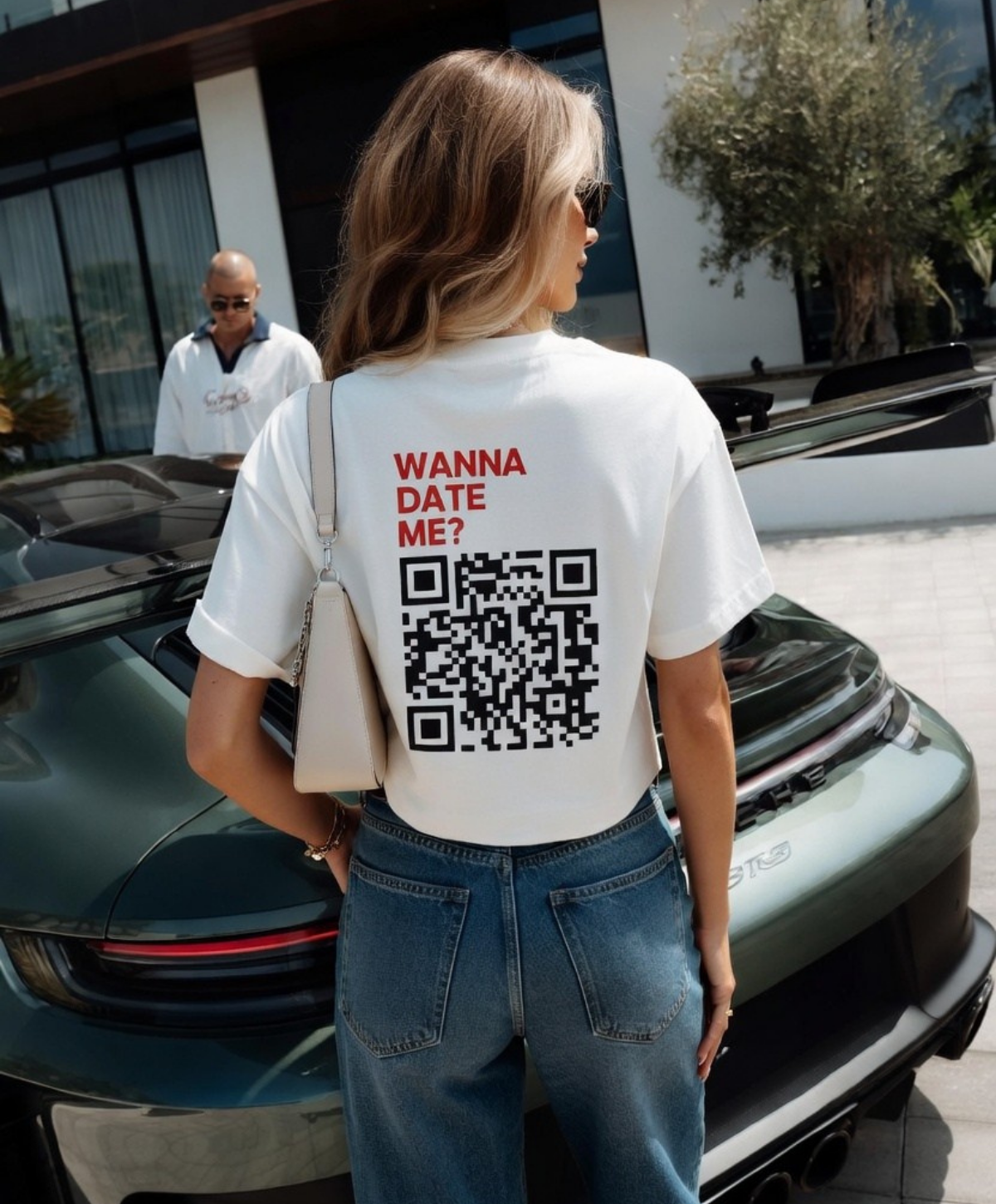 QR Kod Kişiselleştirilebilir Baskılı Unisex T-Shirt