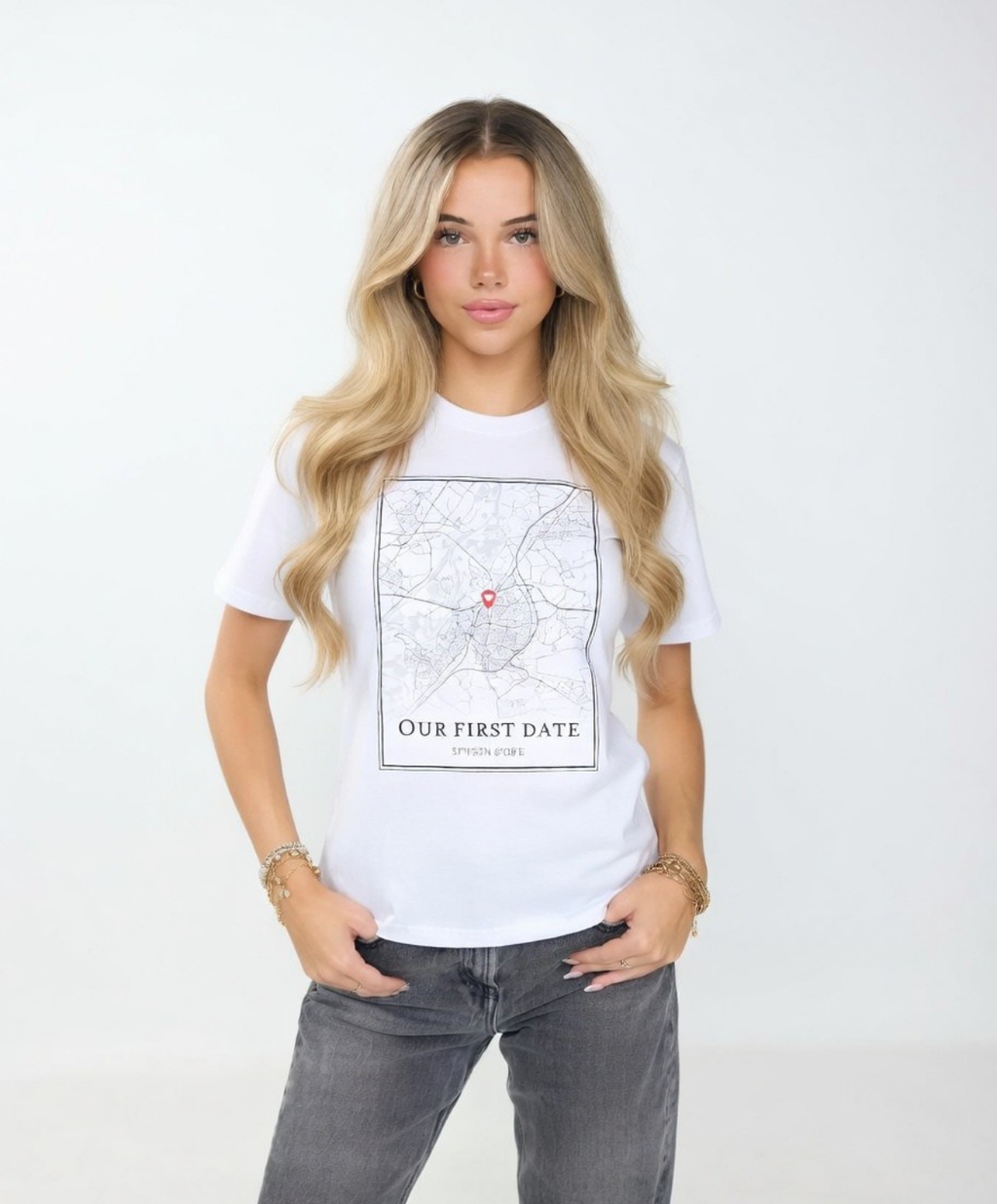 Tarih ve Koordinat Kişiye Özel Unisex T-Shirt