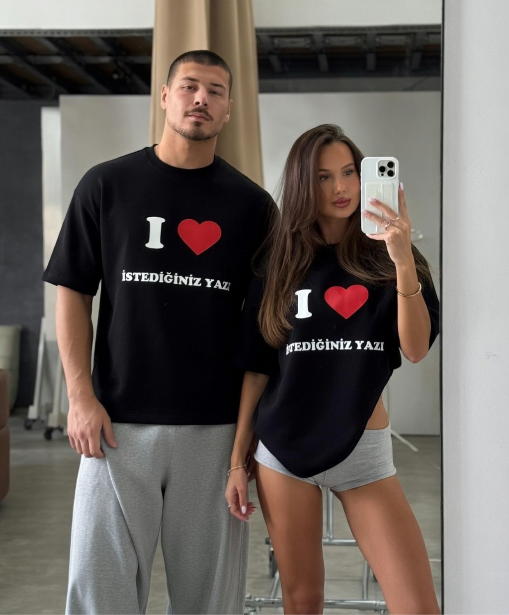 “I ❤️ ..” Kişiye Özel Baskılı Unisex T-Shirt