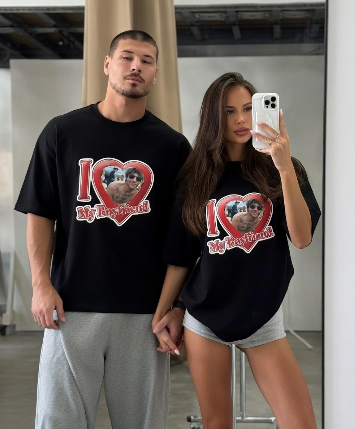 Fotoğraflı I ❤️ My Boyfriend Unisex T-Shirt