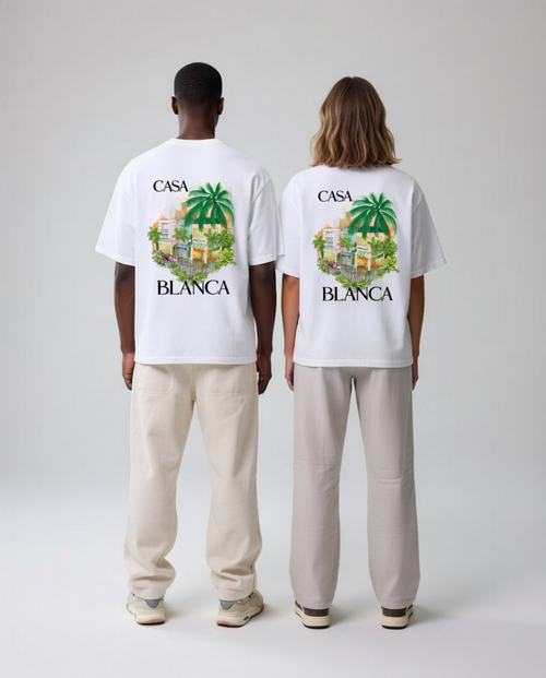 Casablanca Unisex Baskılı T-Shirt