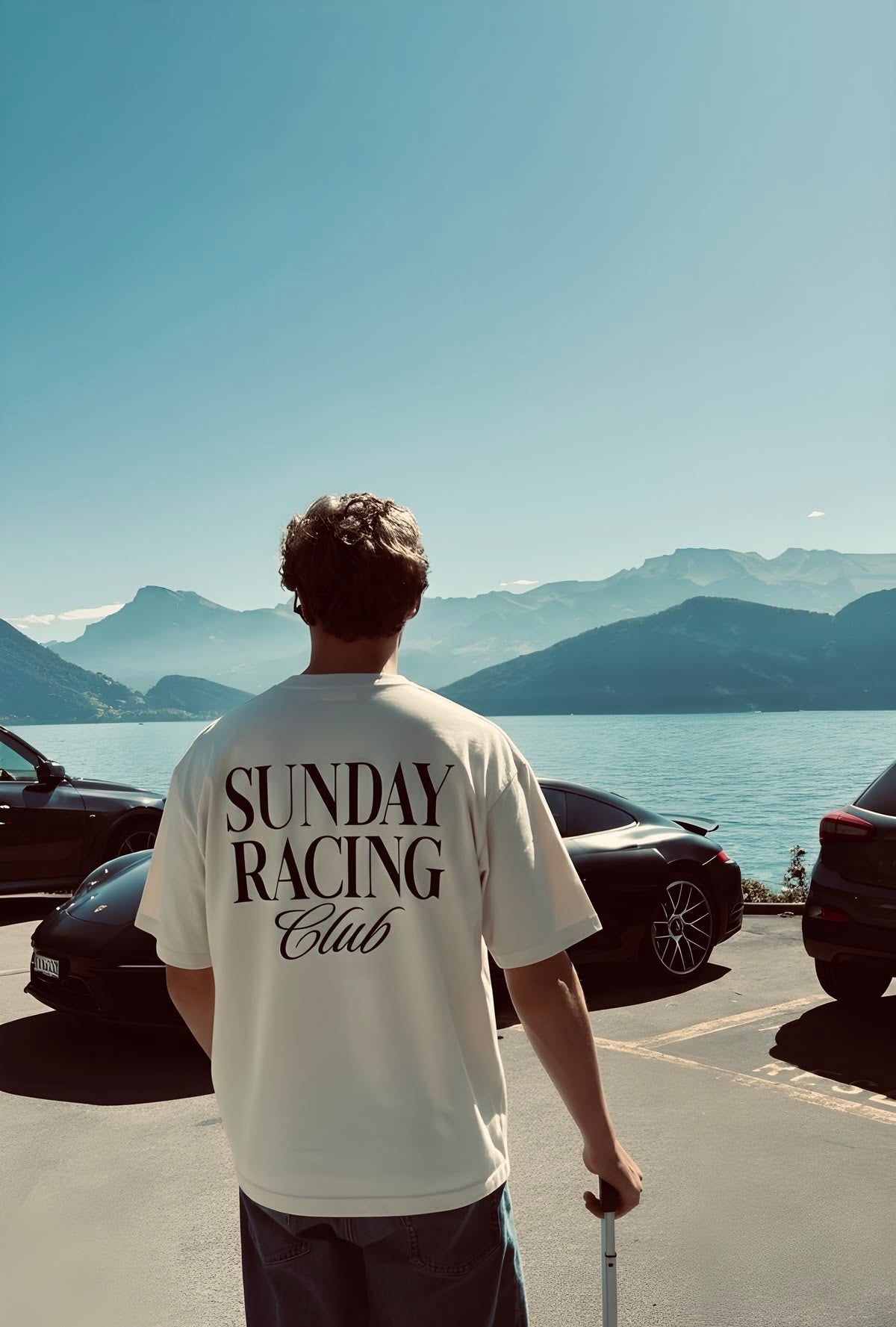 Sunday Racing Club Unisex Baskılı T-Shirt