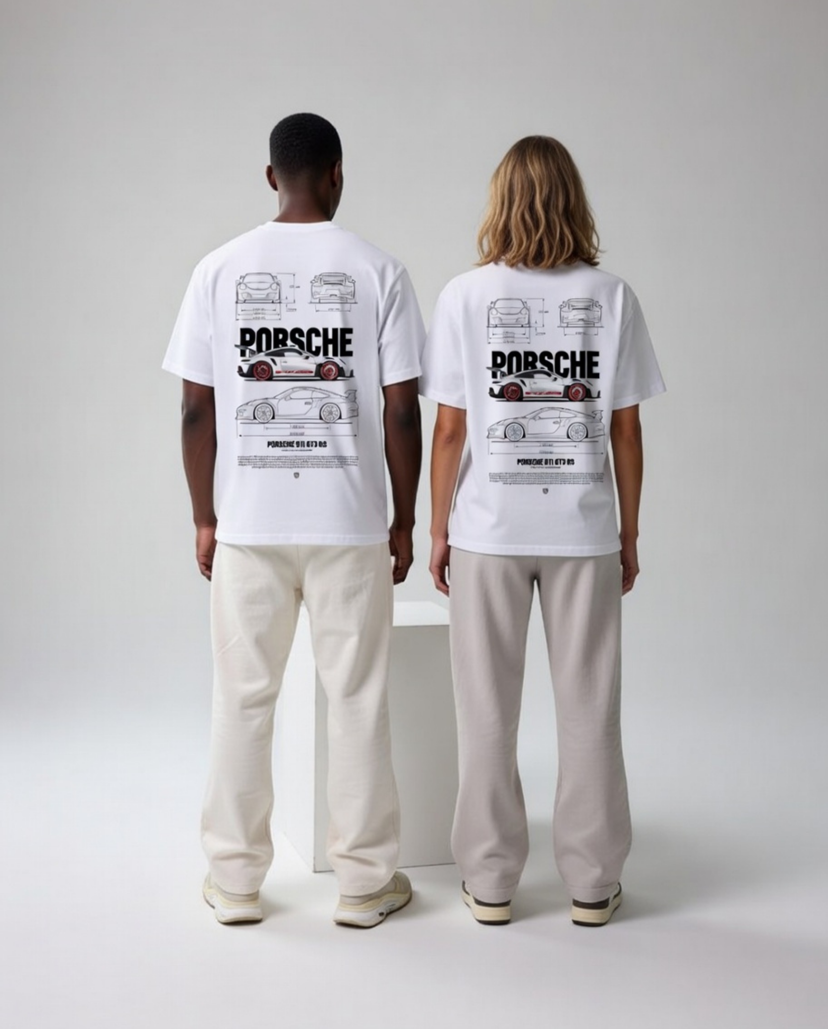 Porsche Unisex Baskılı T-Shirt
