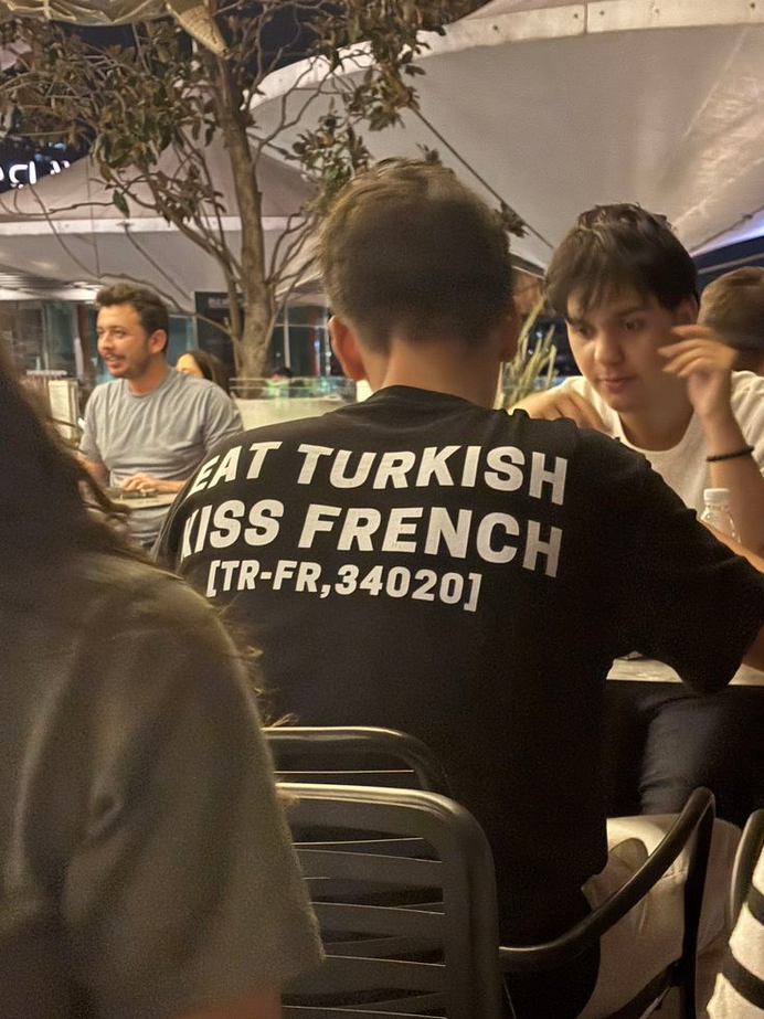 Eat Turkish, Kiss French Unisex T-Shirt