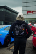 911 Otomobil Grafik Hoodie — Siyah