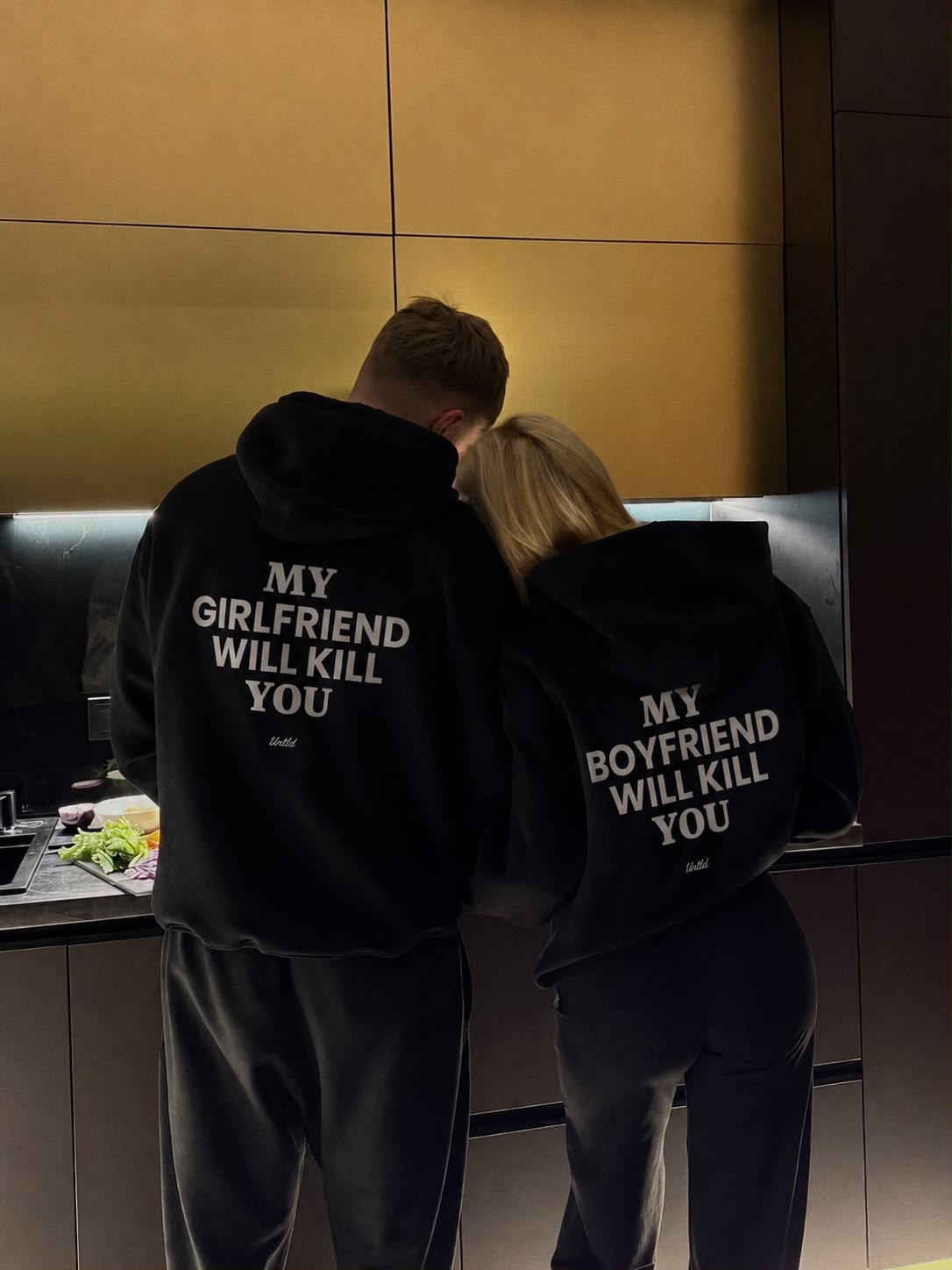 My Boyfriend Will Kill You Hoodie — Siyah
