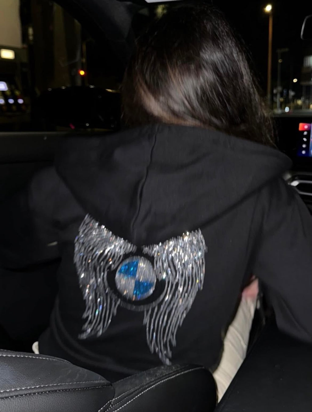 Kanatlı BMW Grafik Hoodie — Siyah