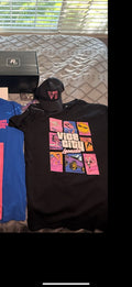 Vice City Kolaj Grafik T-Shirt — Siyah