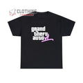 GTA VI Beyaz Logo T-Shirt — Siyah