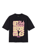 Get Rich Before GTA 6 Yazılı T-Shirt — Siyah