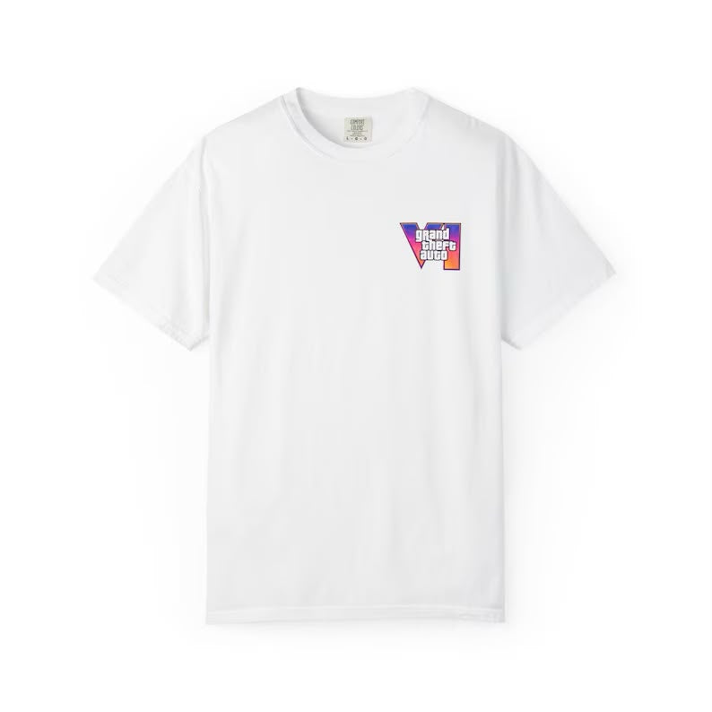 Vice City Küçük Amblem T-Shirt — Beyaz