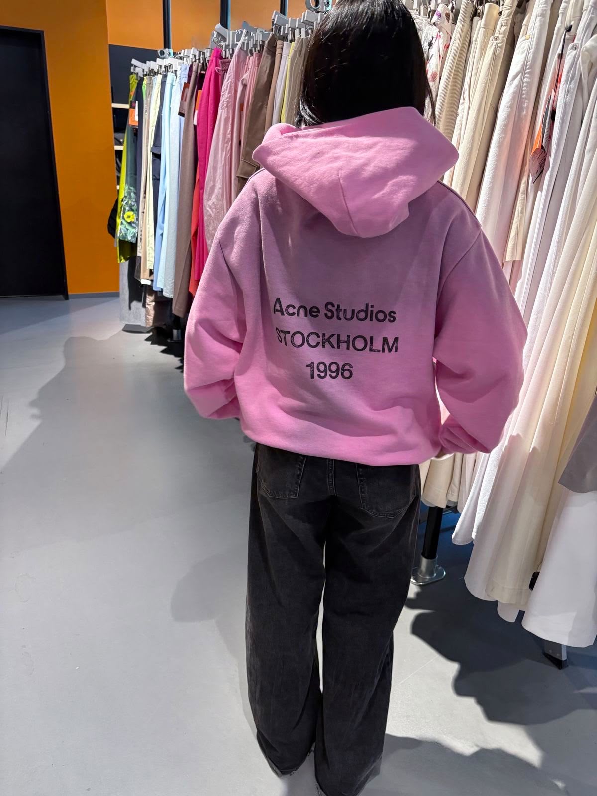 Stockholm 1996 Yazılı Hoodie — Pembe