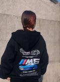 M5 Otomobil Grafik Hoodie — Siyah