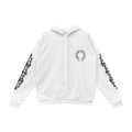 Chrome Horseshoe Floral Fermuarlı Hoodie — Beyaz — Ön görünüm