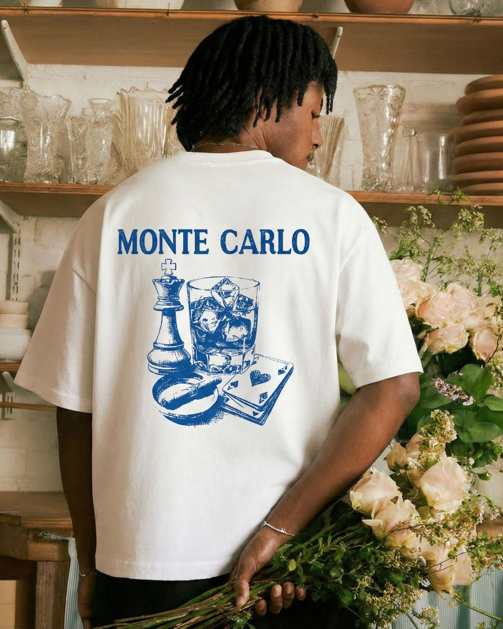 Monte Carlo Unisex Baskılı T-Shirt