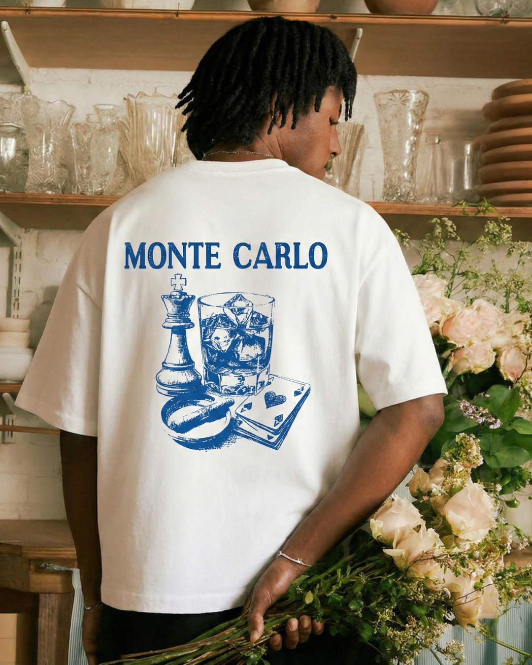 Monte Carlo Unisex Baskılı T-Shirt
